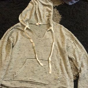 Striped One Clothing Hooded Long Sleeve